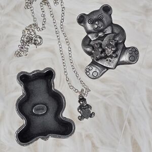 Pewter Bear Jewelry Nesting Set